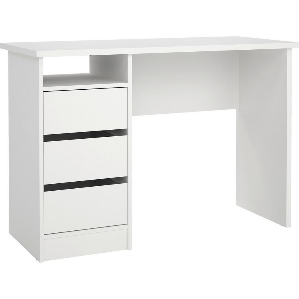 Schreibtisch mit Stauraum B 110cm H 48,5cm Weiß