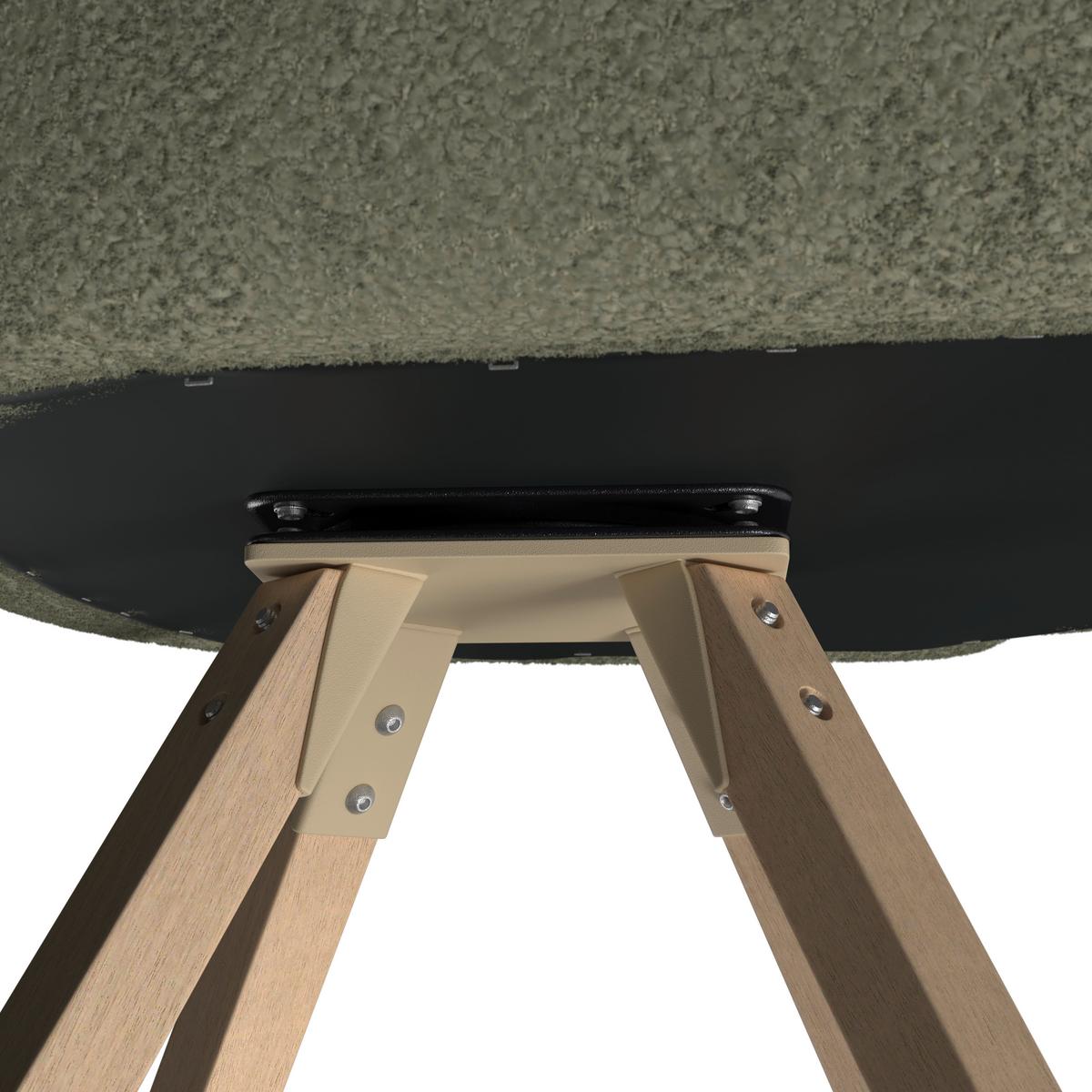 ŽIDLE S PODRUČKAMI NAYA ZELENÁ - zelená/barvy buku, Moderní, dřevo/textil (62/65/81cm) - Bessagi Home