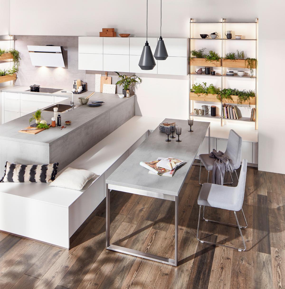 Einbauküche Santiago/Riga Frei Planbar Modernes Design - MODERN, Holzwerkstoff - Vertico