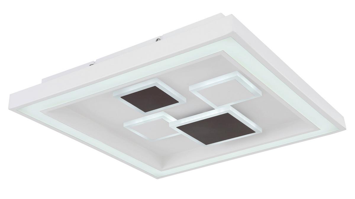 LED-Deckenleuchte 48405-50qsh - Anthrazit/Opal, Design, Kunststoff/Metall (48/48/7cm) - Globo