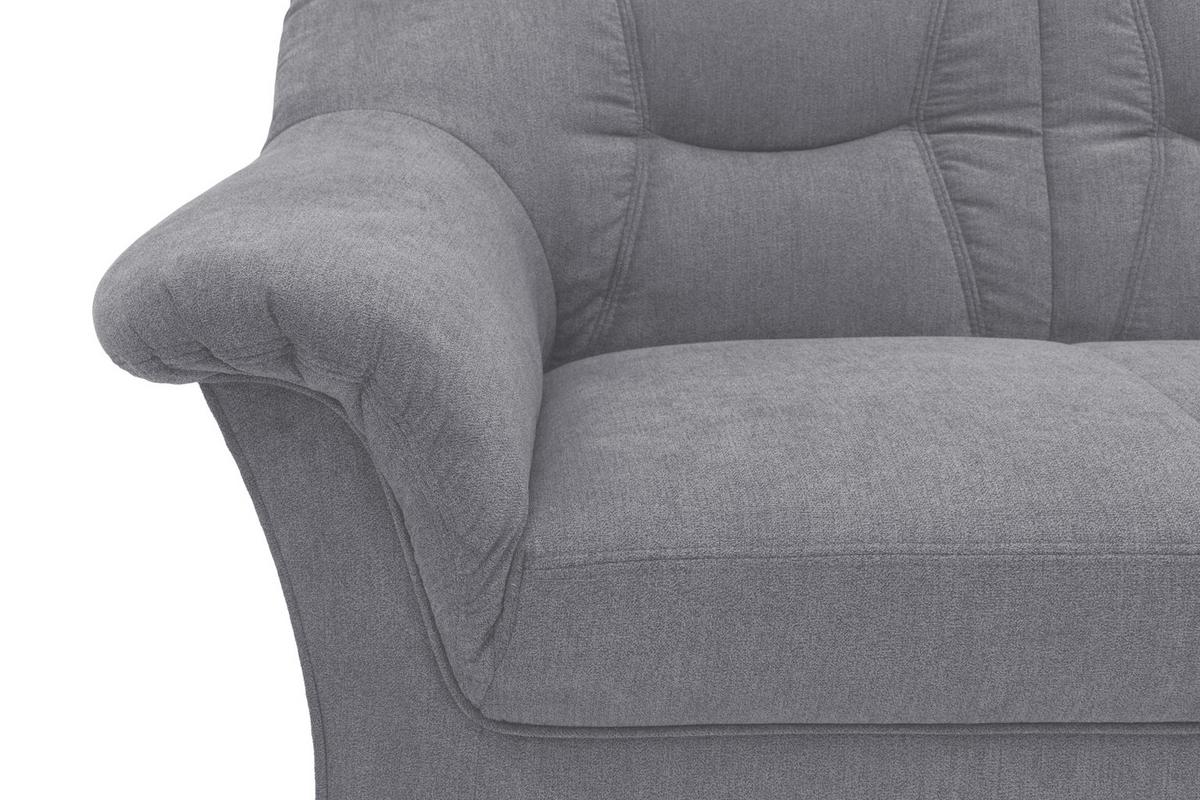 Ecksofa Sarafina Dunkelgrau S: 190x240 cm - Dunkelgrau/Schwarz, KONVENTIONELL, Textil (190/240cm) - MID.YOU