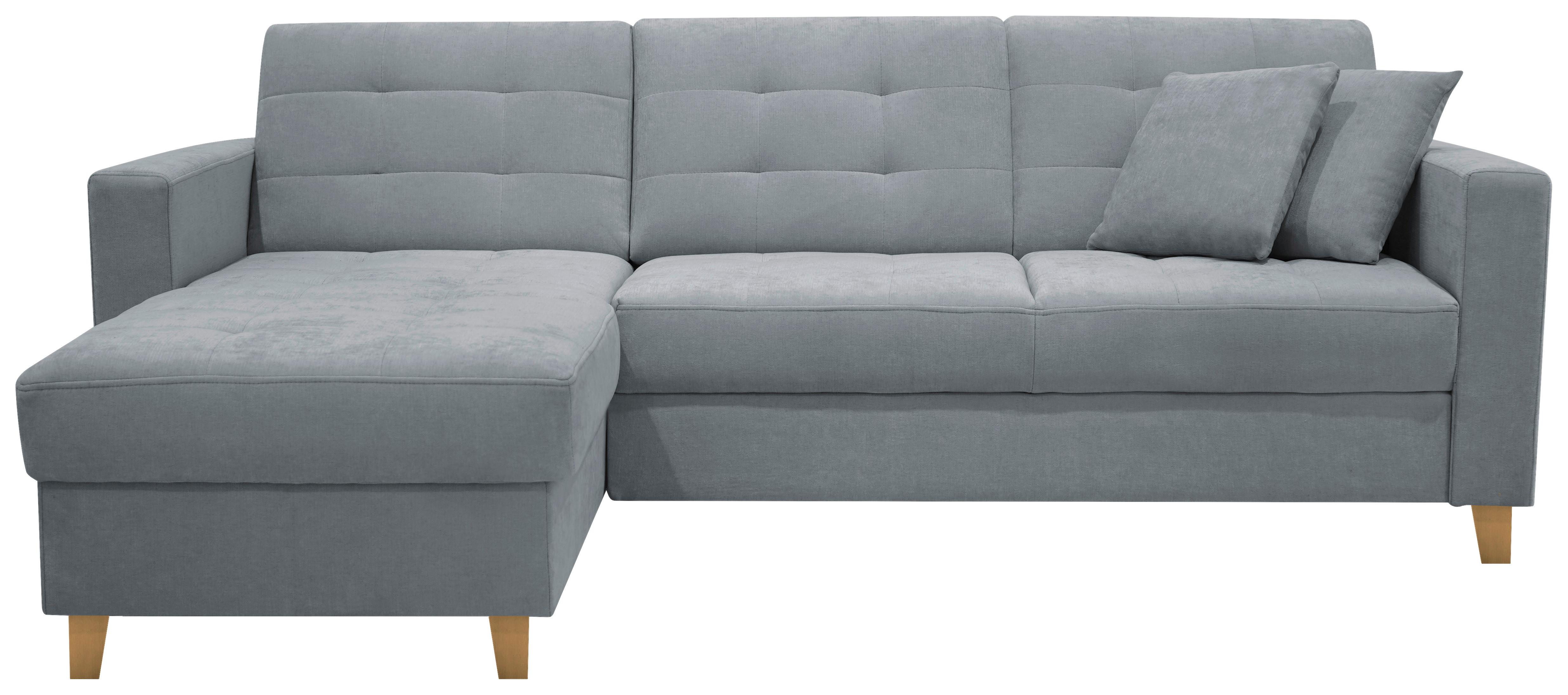 Rohová sedačka BJORN, obojstranná, sivá ženilka - sivá/prírodná farba, Design, drevo/textil (160/231cm) - Luca Bessoni