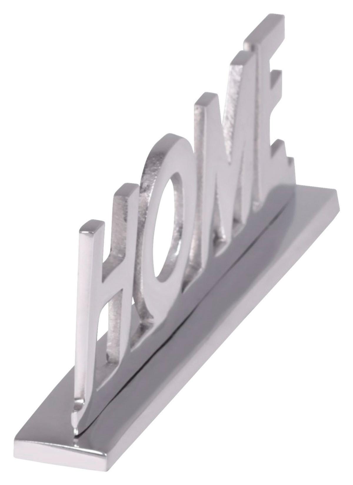 Dekoschriftzug Wohnling Silberfarben B: 22 Cm - Silberfarben, MODERN, Metall (22/7/3cm) - MID.YOU
