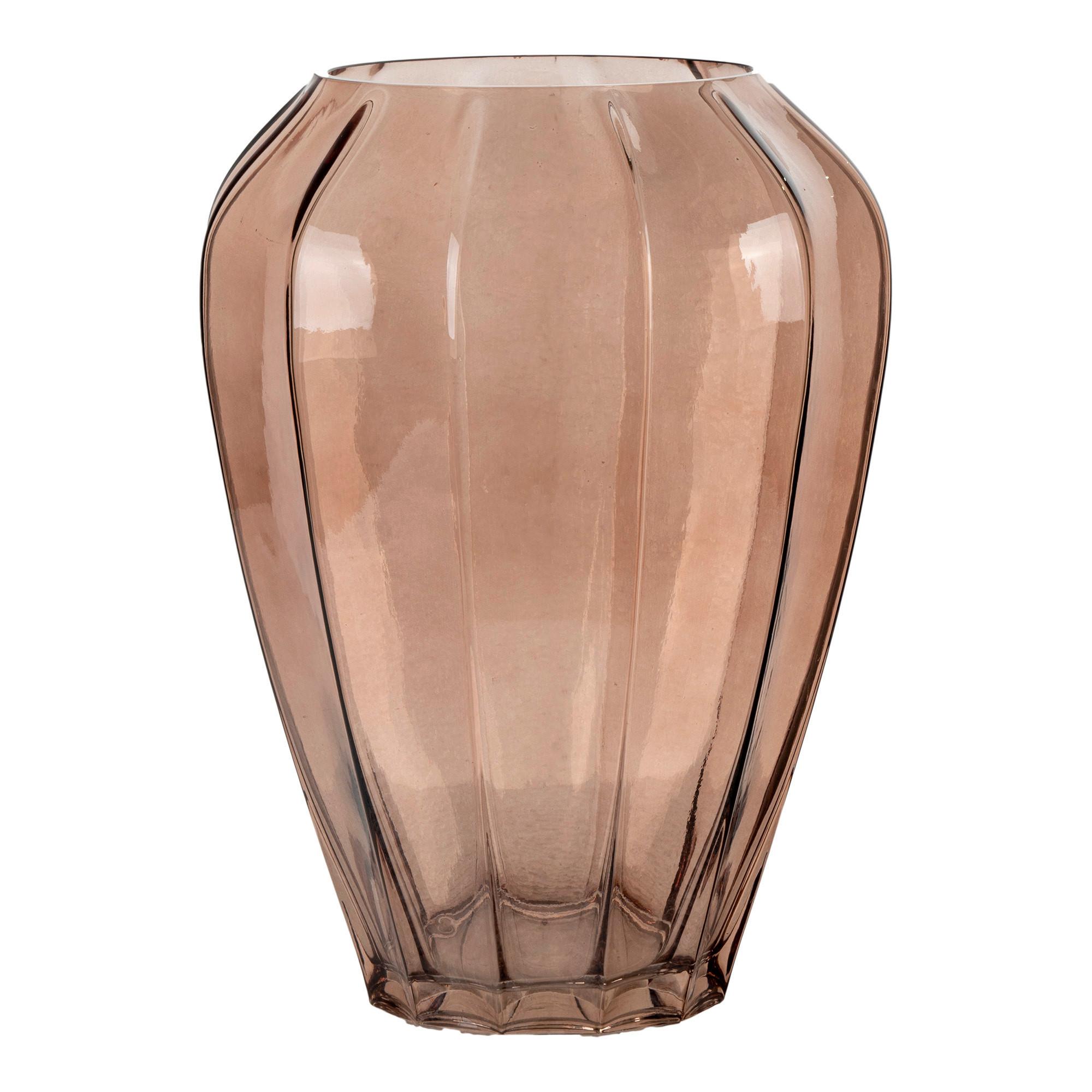 Vase Braun B: 22 Cm - Braun, Design, Glas (22/29/22cm)