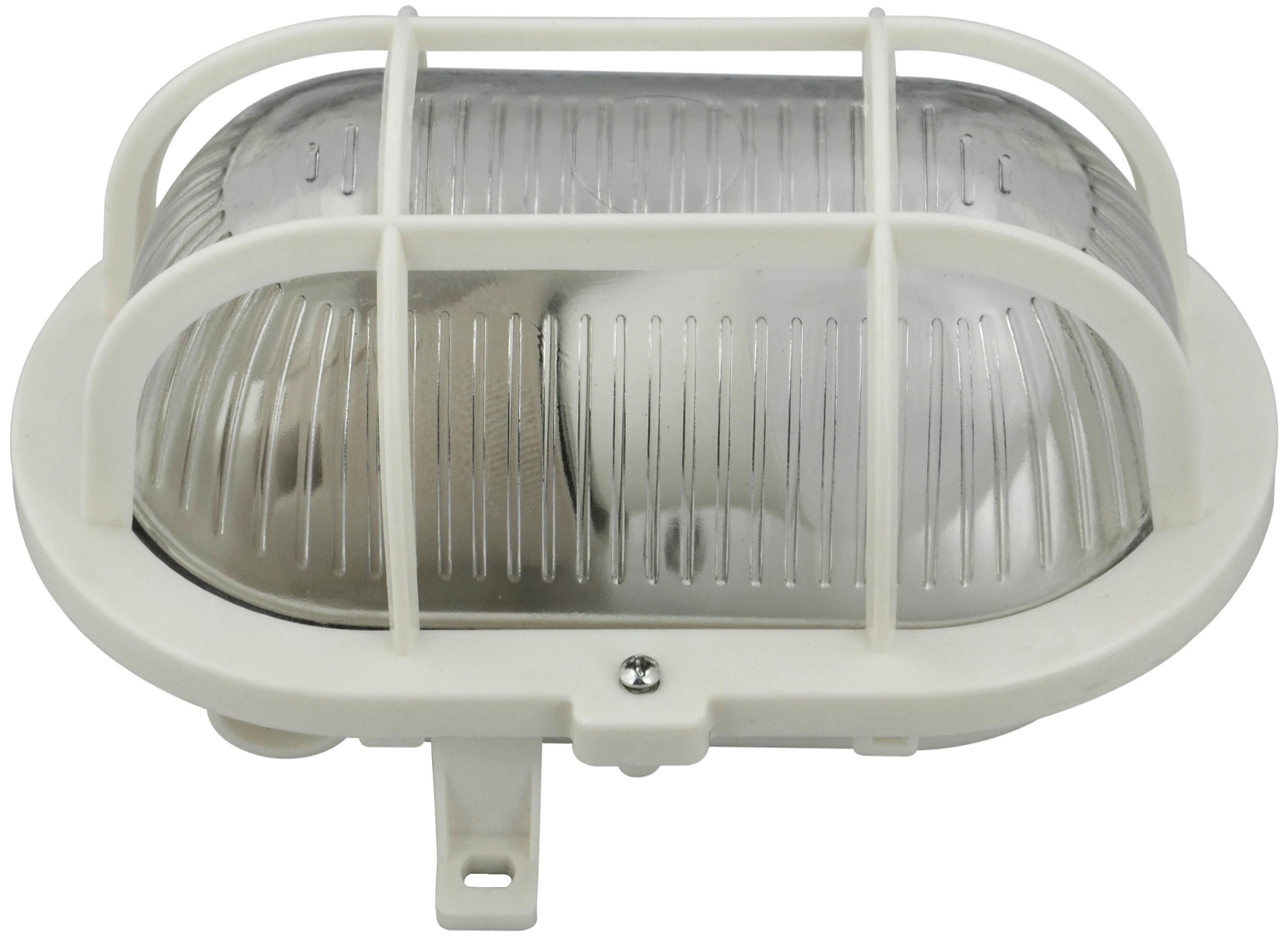 LED-Wandleuchte 1-Flammig, für In- und Outdoor - Weiß, Basics, Glas/Kunststoff (18,5/12,5/11cm)