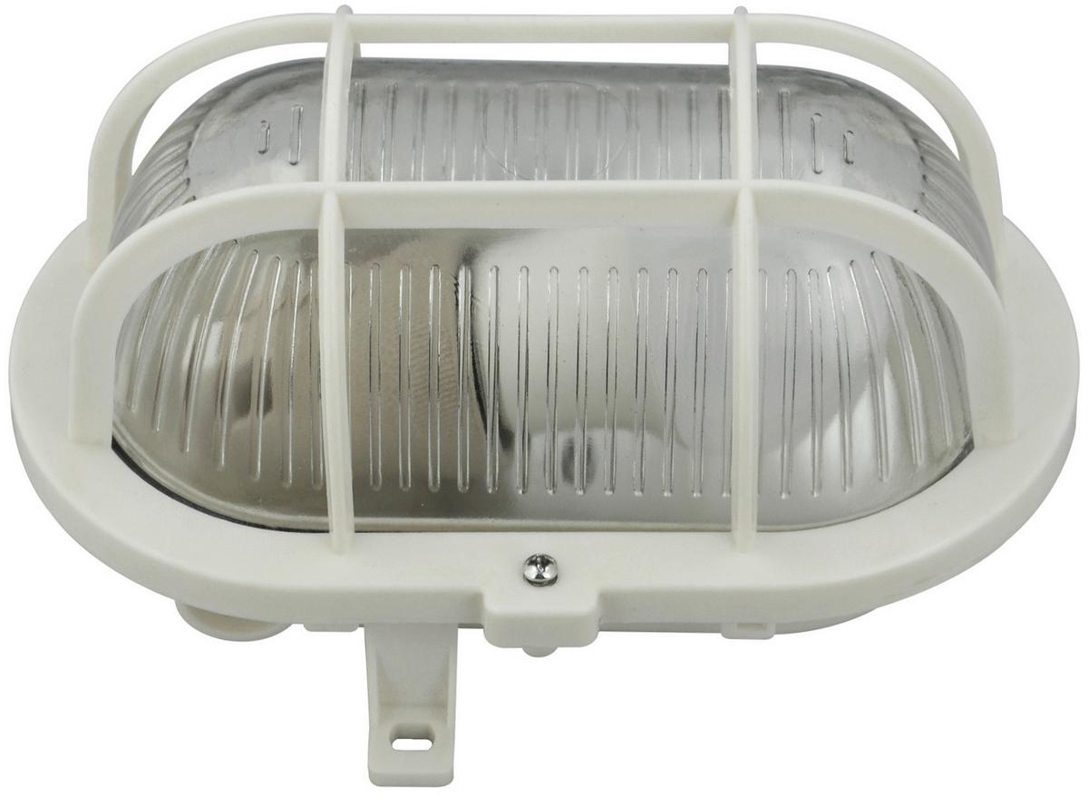 LED-Wandleuchte 1-Flammig, für In- und Outdoor - Weiß, Basics, Glas/Kunststoff (18,5/12,5/11cm)