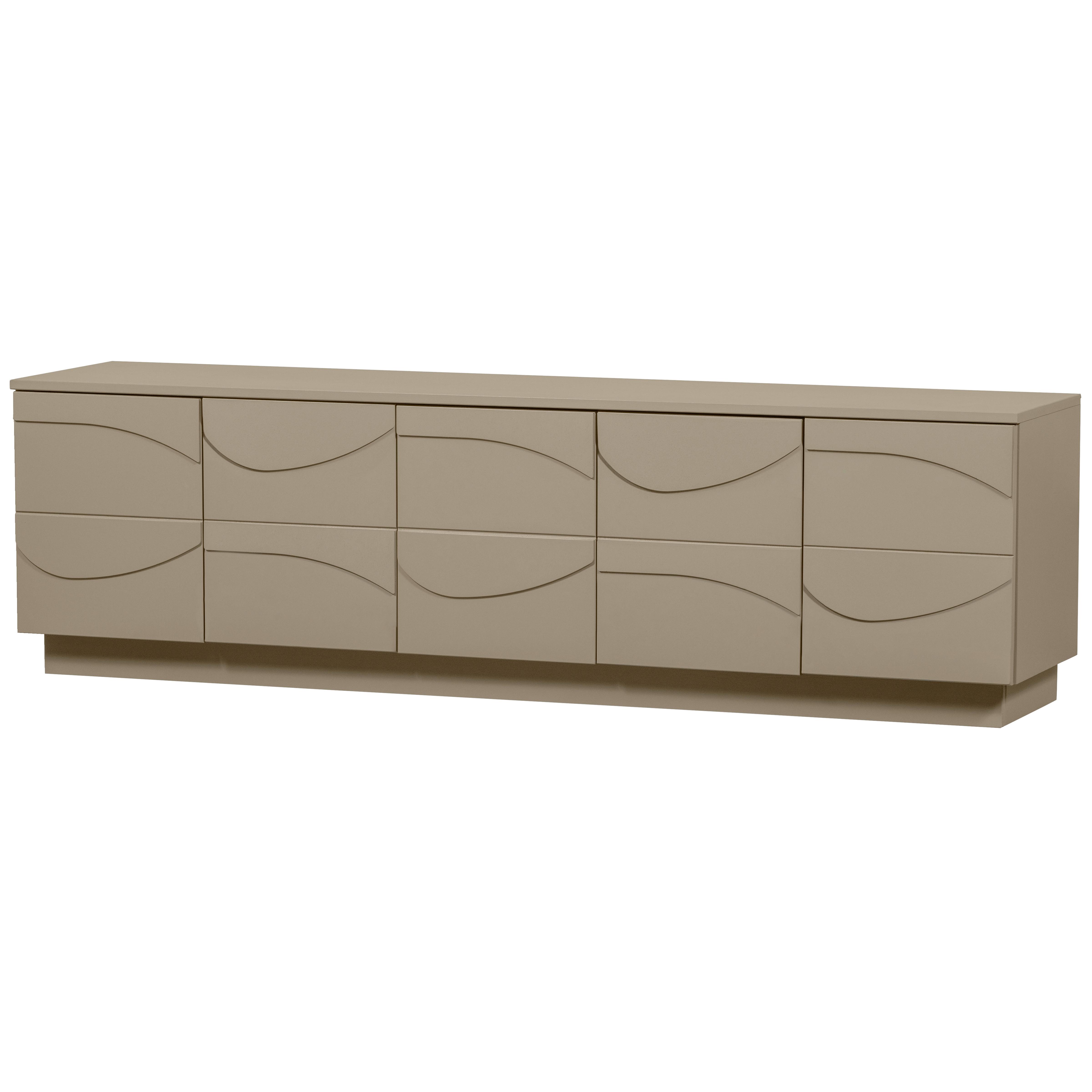 Lowboard Teo Schlammfarben B: 180cm - Schlammfarben, Design, Holz (180/52/40cm) - Livetastic