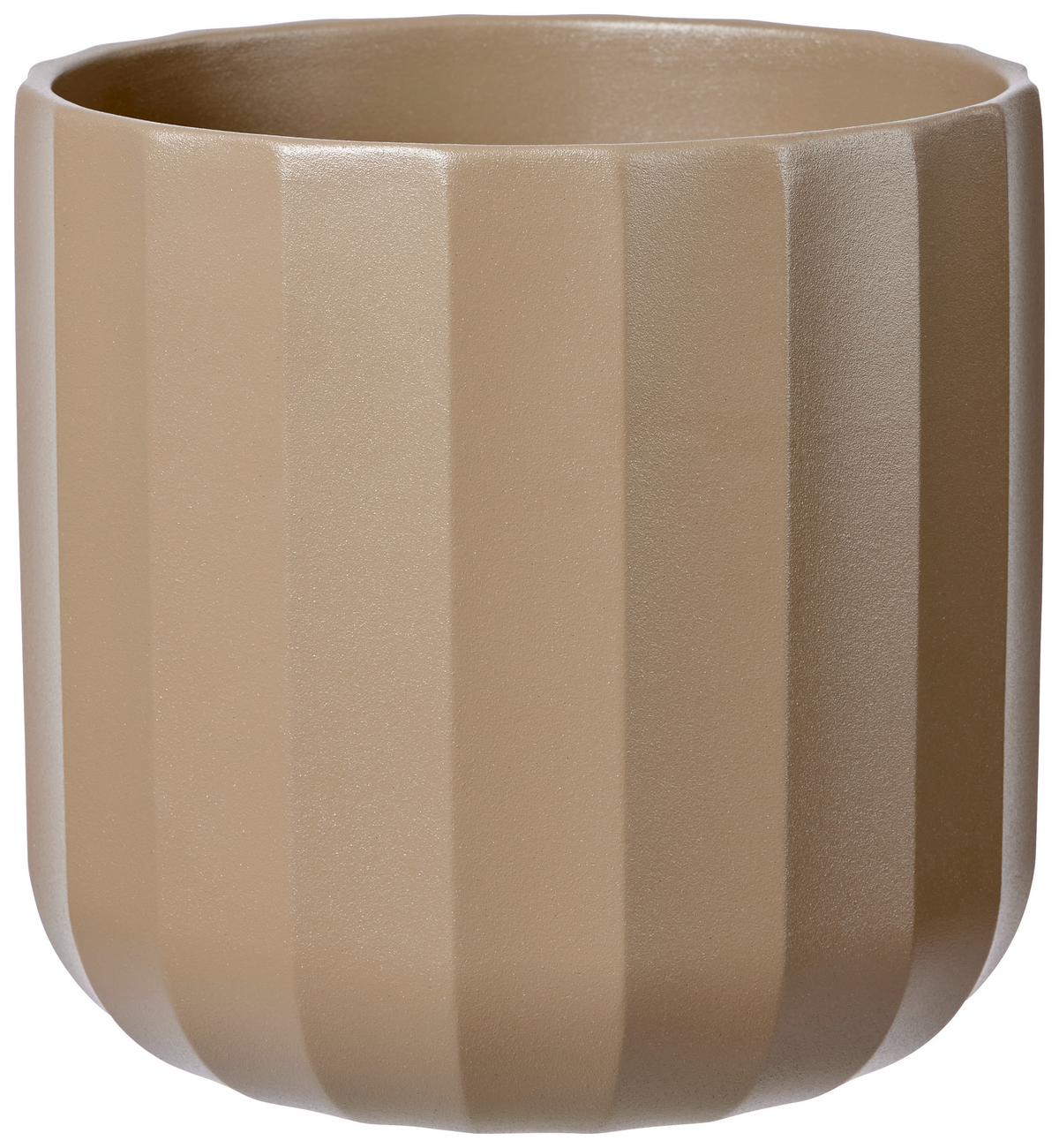 Blumentopf Dragica - Taupe/Hellrosa, Basics, Keramik (18,5/18cm) - James Wood