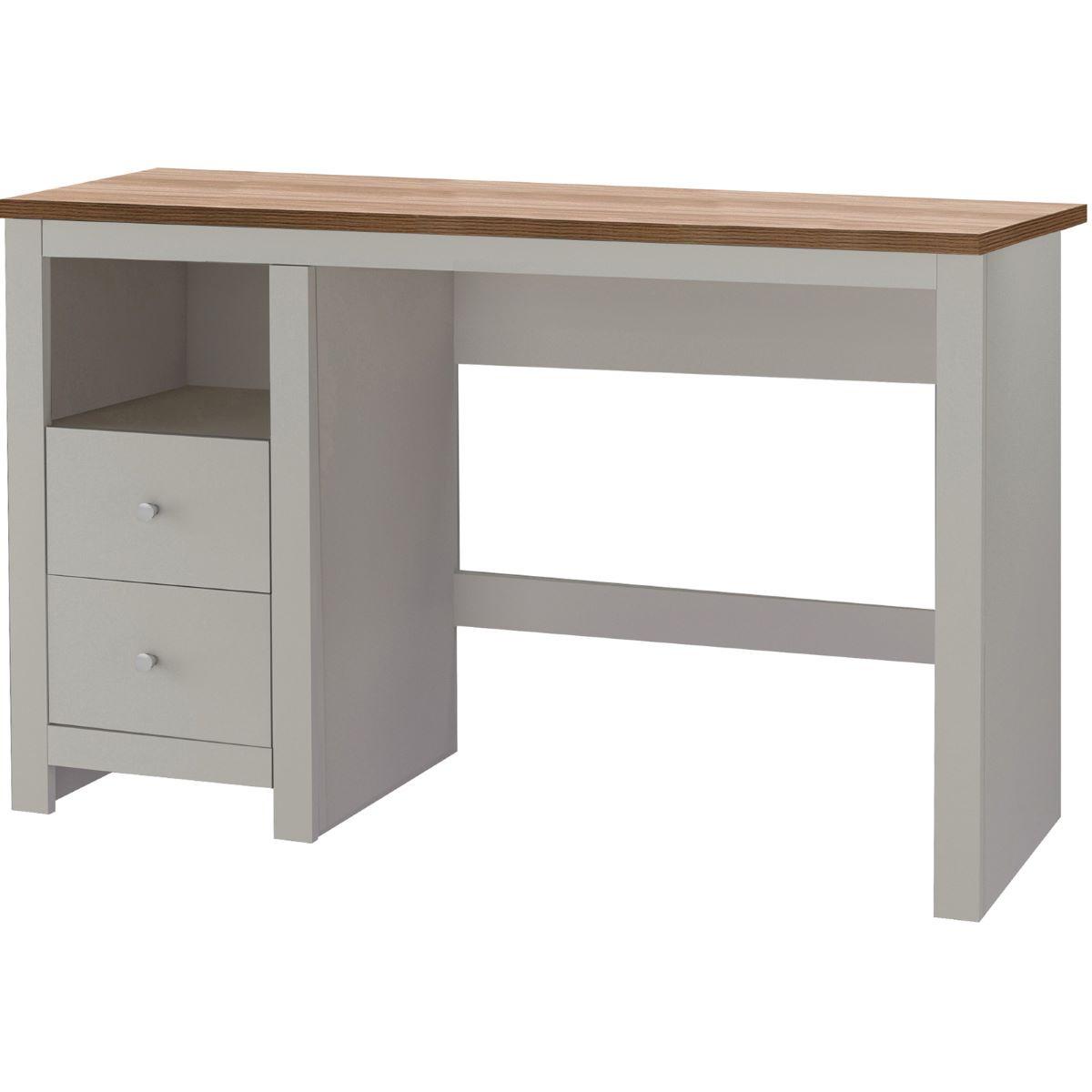 Schreibtisch Emerald Creme Naturfarben 120 Cm - Creme/Naturfarben, Design, Holzwerkstoff/Metall (120/76/50cm) - MID.YOU