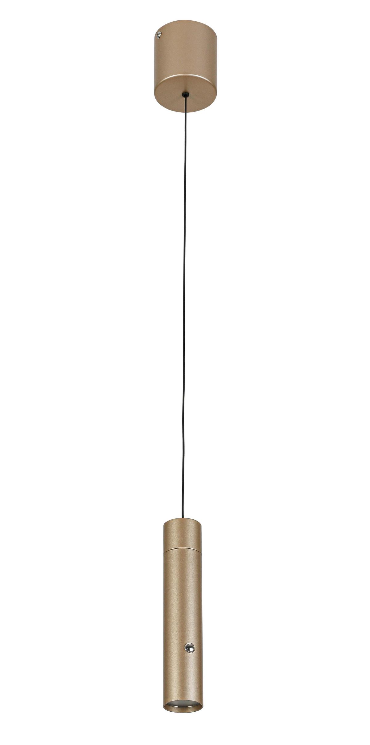 ZÁVĚSNÉ SVÍTIDLO SUSO - cappuccino, Moderní, kov/plast (3,8/3,8/150cm) - Mömax