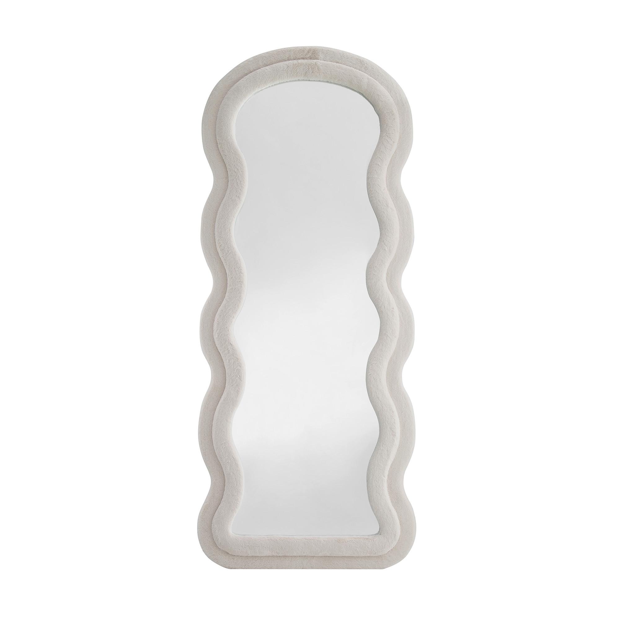 Standspiegel Beige B: 70 cm - Beige, Design, Glas/Holzwerkstoff (70/170/3cm) - Livetastic