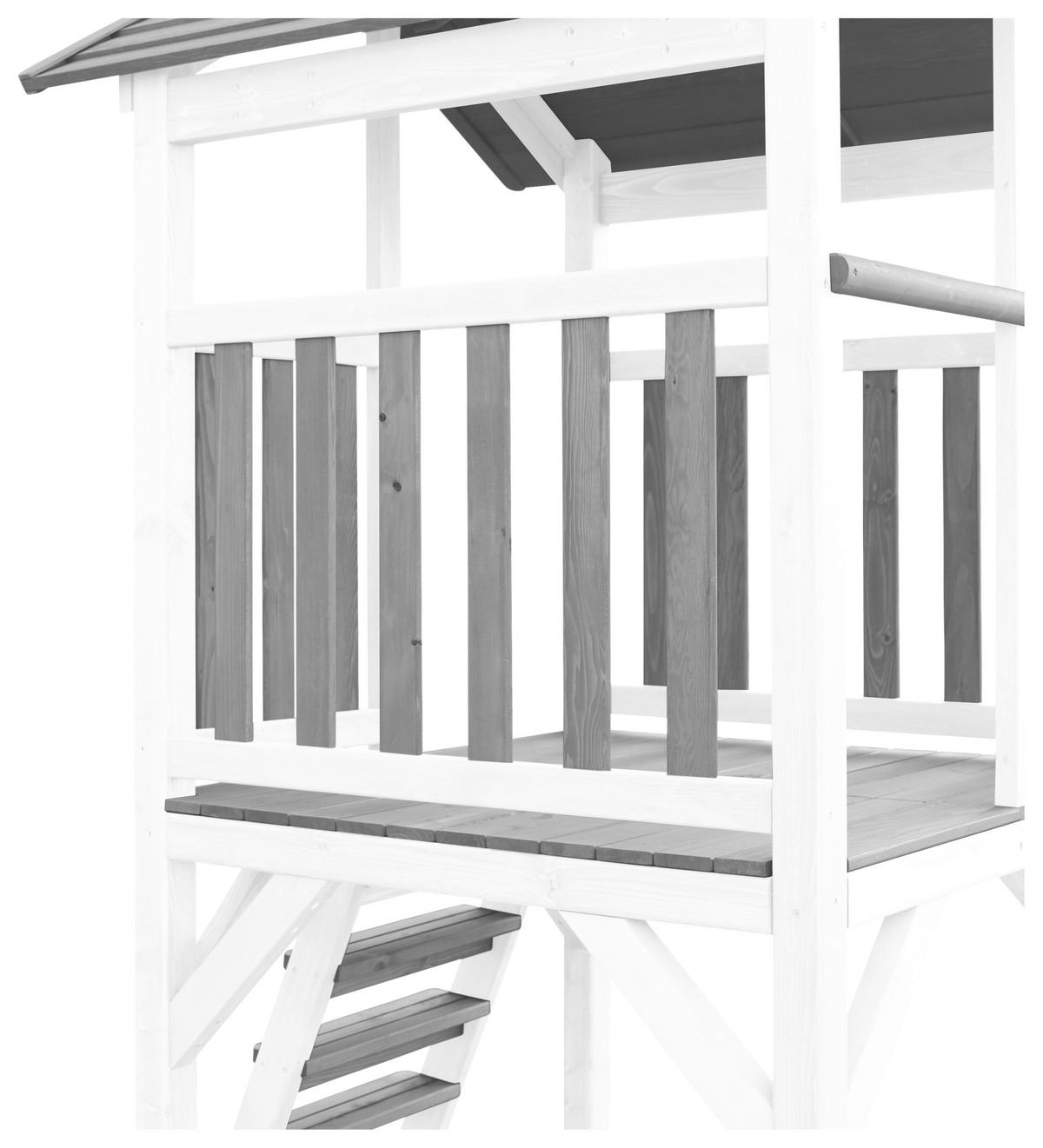 Spielturm A025.130.32 - Blau/Weiß, KONVENTIONELL, Holz (29,5/9,5/218cm) - Ambia Garden