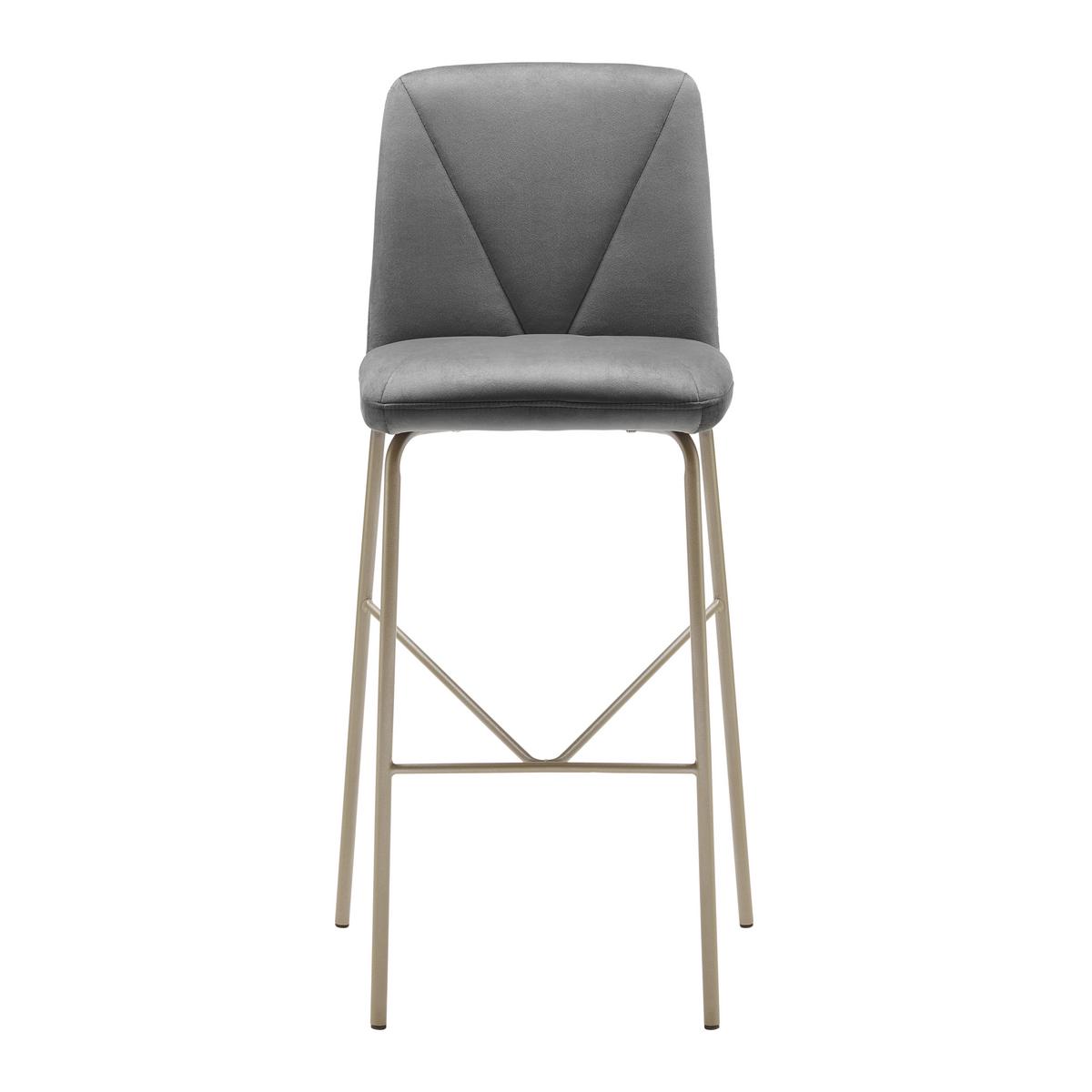 Barová stolička TARA - sivá/šampanská, Modern, kov/drevo (53/110/57cm) - Modern Living