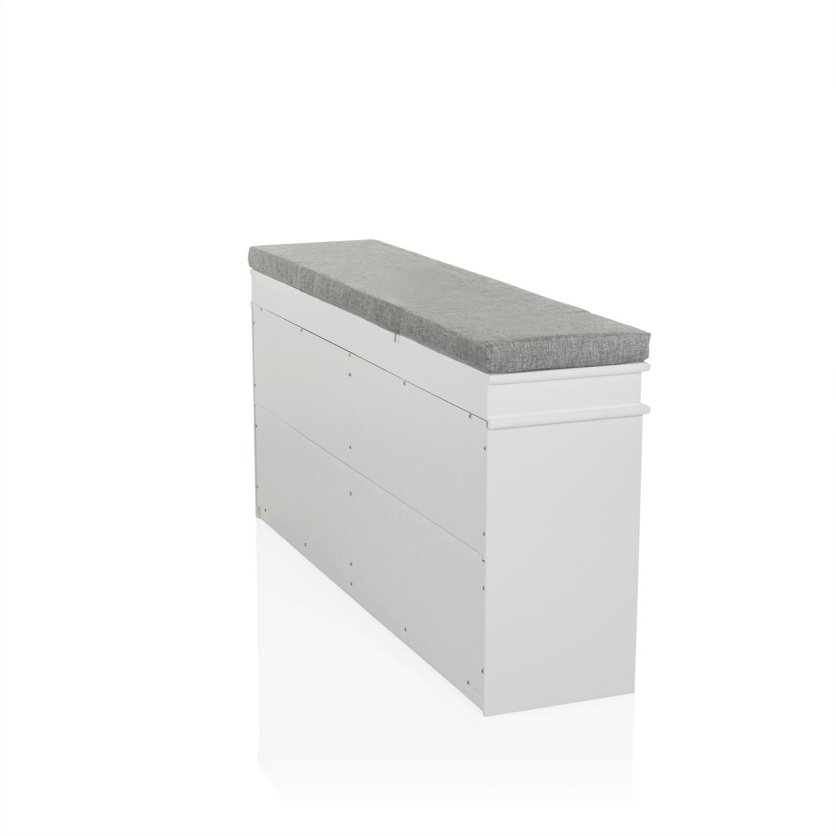 Schuhschrank Estha Grau, Weiß B: 104cm - Weiß/Grau, MODERN, Holzwerkstoff (104/52/24cm) - MID.YOU
