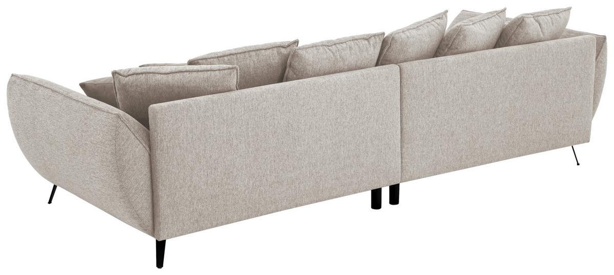 Bigsofa Triton Beige B: 311 Cm - Beige/Schwarz, Design, Textil (311/95/130cm) - Livetastic