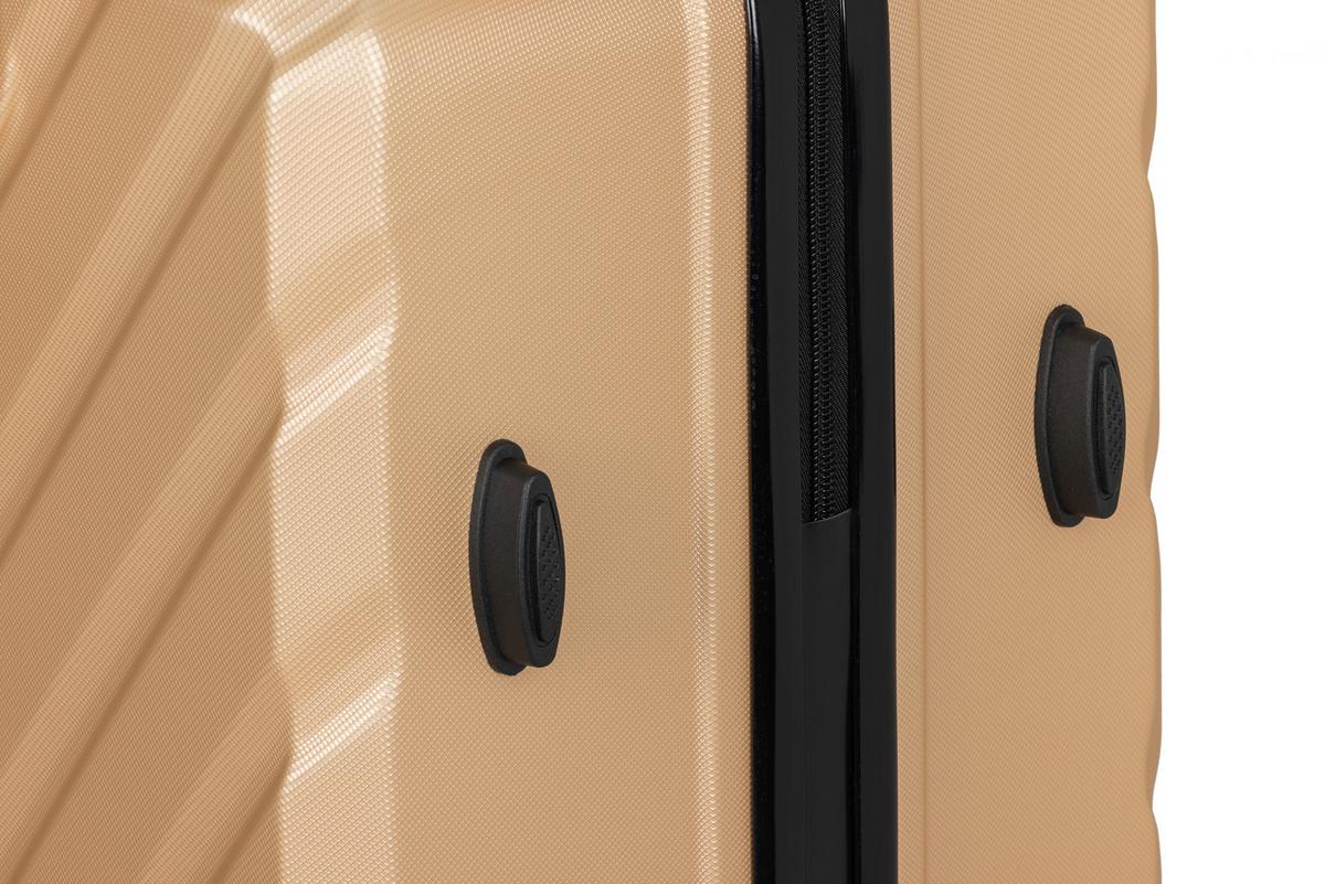 Reisekofferset Letizia - Roségold, KONVENTIONELL, Kunststoff/Textil - Ondega