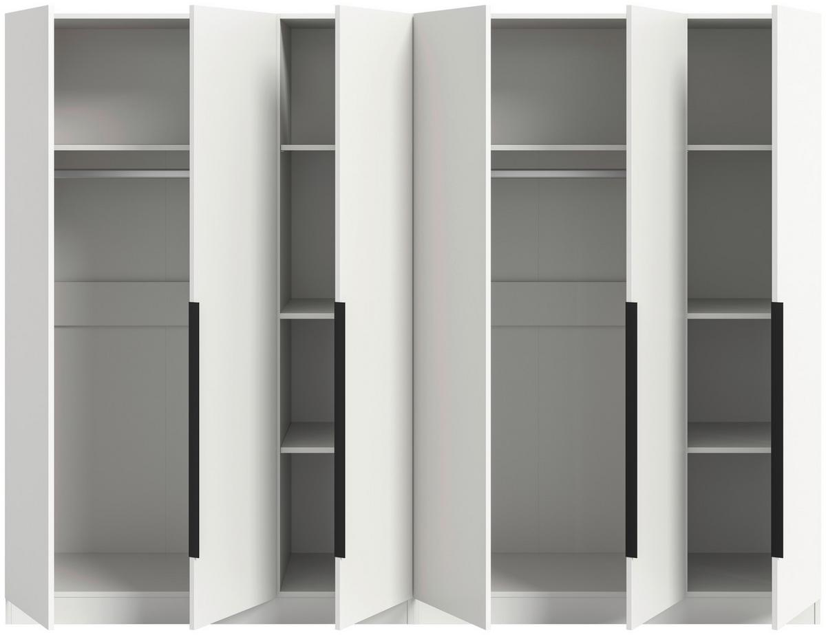 Drehtürenschrank Kopenhagen, Weiß B: 240 Cm - Weiß, MODERN, Holzwerkstoff (240/181/52cm) - MID.YOU