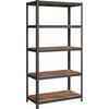 Schwerlastregal Braun, Schwarz B: 100 Cm - Schwarz/Braun, Basics, Holzwerkstoff/Metall (100/200/50cm)