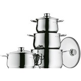 Kochtopfset Diadem Plus 8-teilig inkl. Deckel - Silberfarben, KONVENTIONELL, Glas/Metall (31/27,5/20,5cm) - WMF