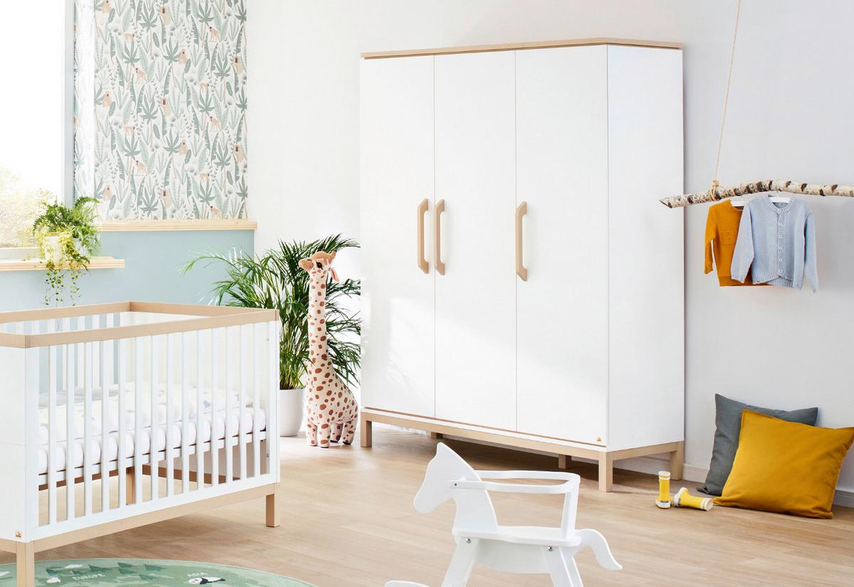 Babykleiderschrank 140061g Light - Ahornfarben/Weiß, Design, Holz/Holzwerkstoff (150/190/56cm) - Pinolino