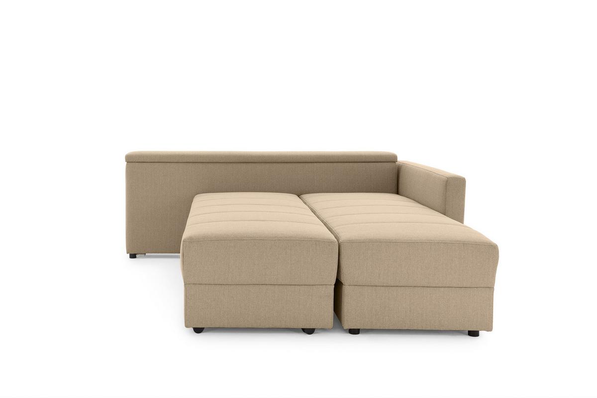 Ecksofa Looks IIi - Beige/Schwarz, Design, Textil (229/287cm) - LOOKS by W.Joop