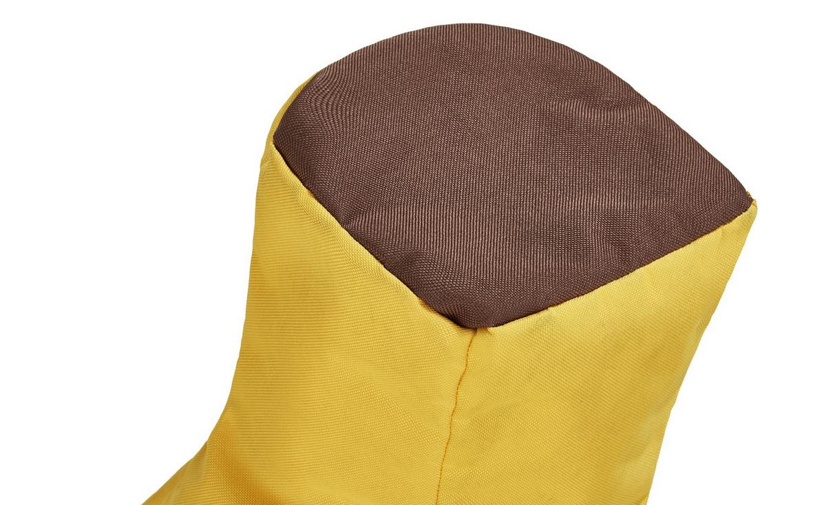 Sedací vak Banane - hnědá/žlutá, Basics, textil (60/130/66cm) - Ondega