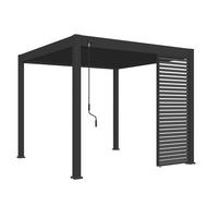 Pavillon-Seitenteil 123x235cm wetterfest - Anthrazit, Basics, Metall (123/235/10cm) - Gardenson