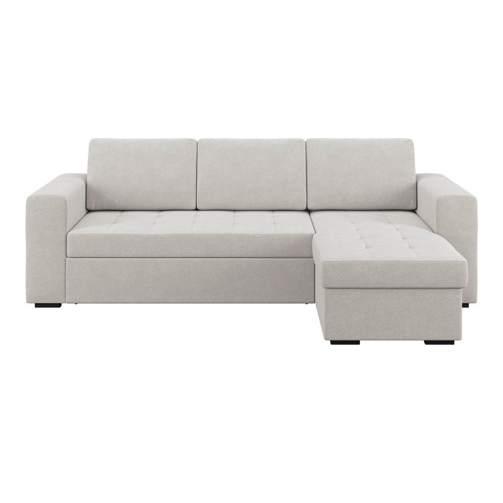 Ecksofa mit Schlaffunktion Jan Hellgrau 247x155 cm