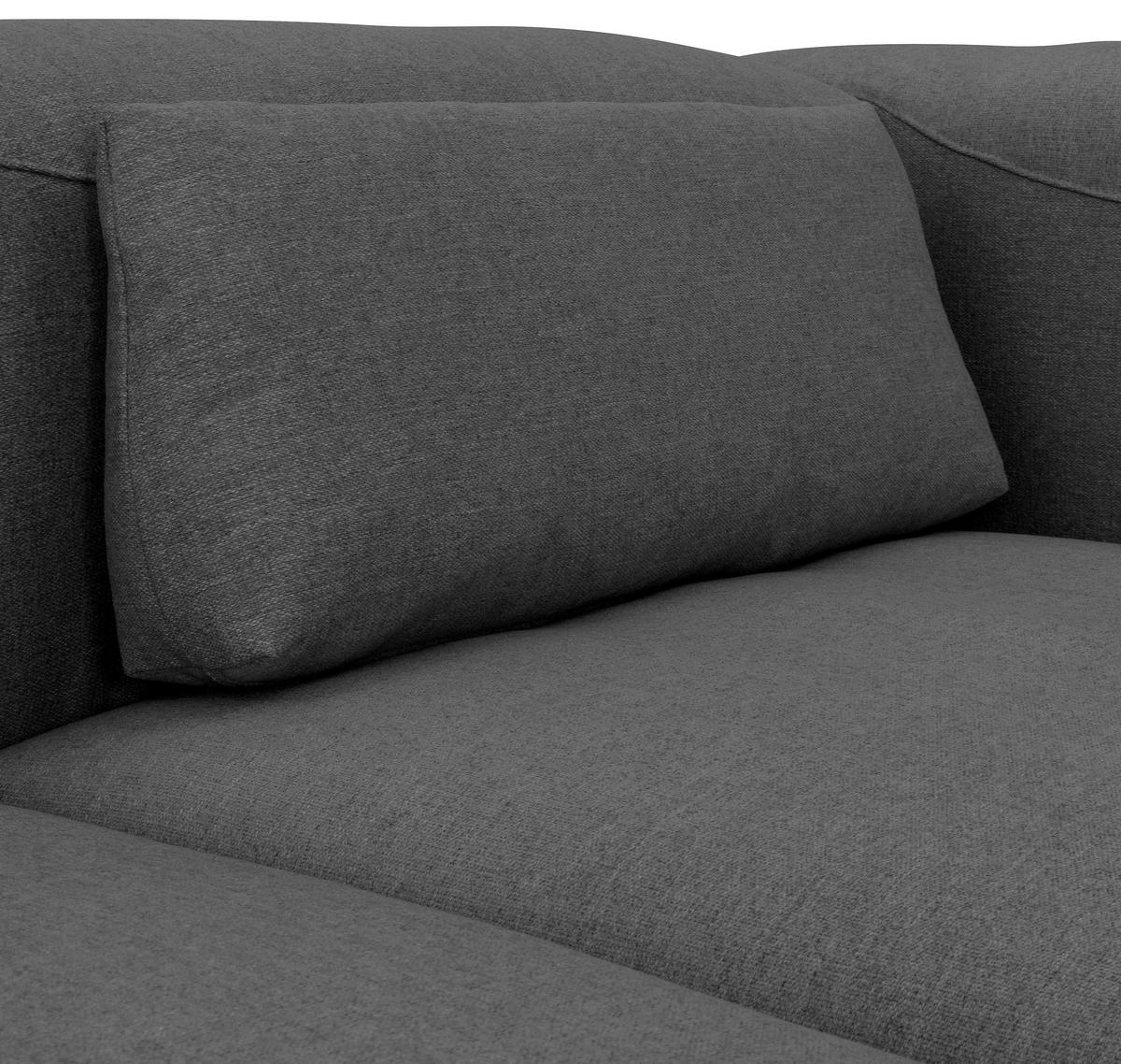 Rückenkissen Lena Anthrazit Flachgewebe - Anthrazit, Design, Textil (60/25/12cm) - Max Winzer