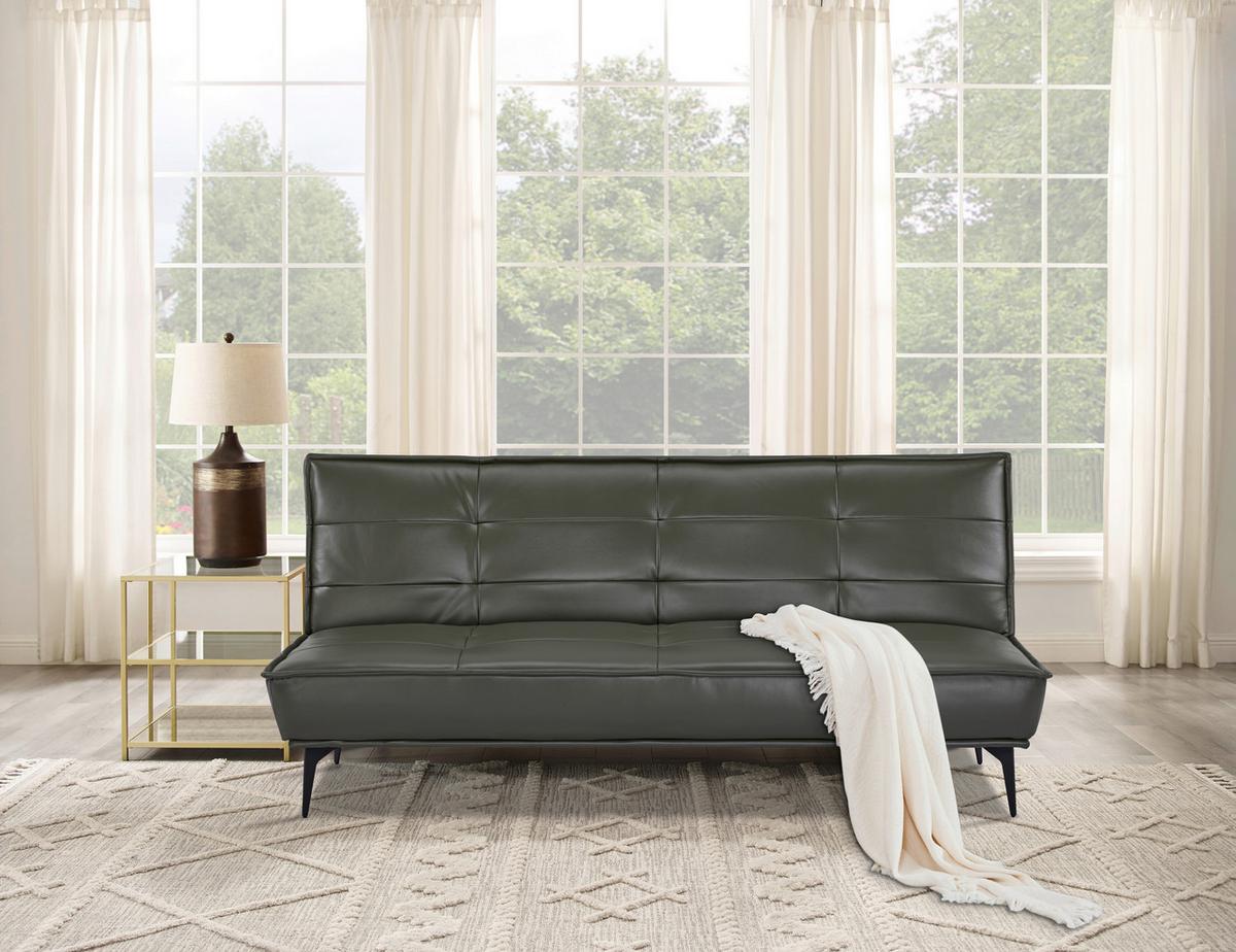 Schlafsofa Levio - Schwarz/Grau, MODERN, Holz/Textil (184/90/84cm) - P & B
