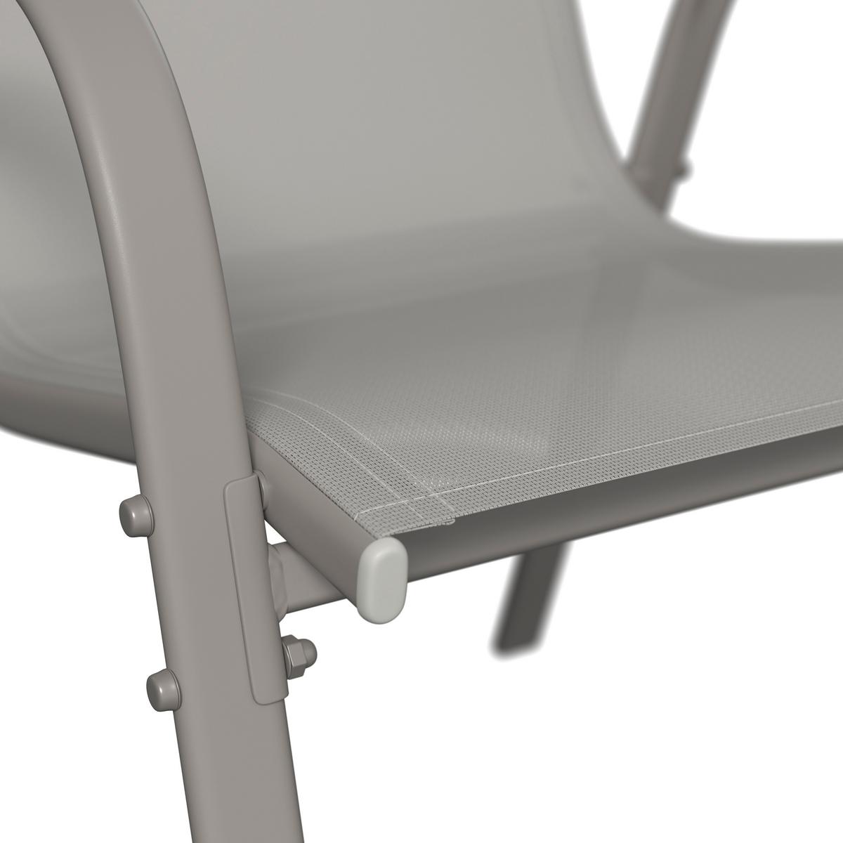 Gartenset Barcelona - Beige, MODERN, Glas/Textil (150/73/80cm) - Beldano