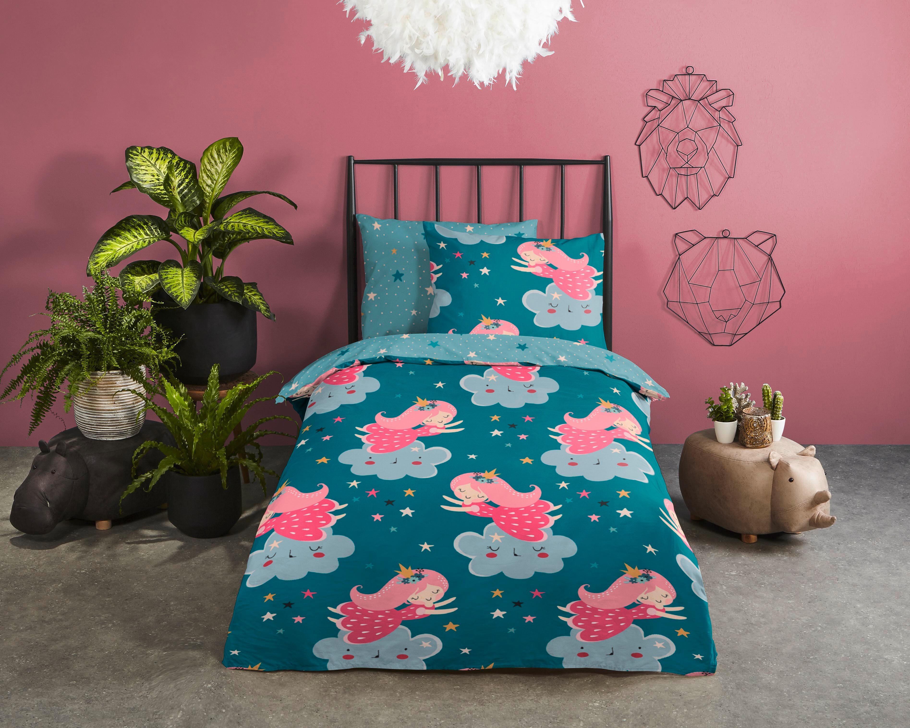 Kinderbettwäsche Princesse Multicolor 120x150 Cm - Multicolor, Trend, Textil (120/150cm)