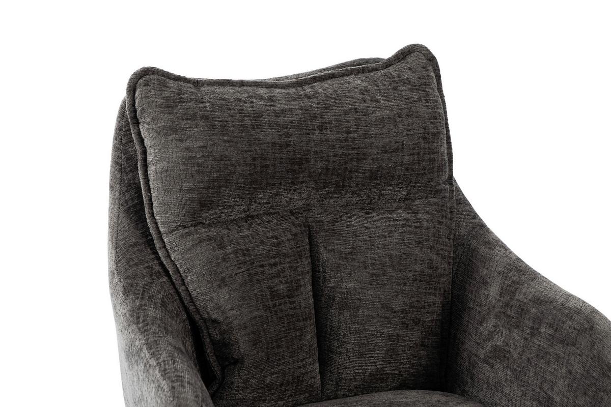 Drehstuhl Siena Grau B: 58 cm - Schwarz/Grau, MODERN, Kunststoff/Textil (58/85-93/58cm) - MID.YOU