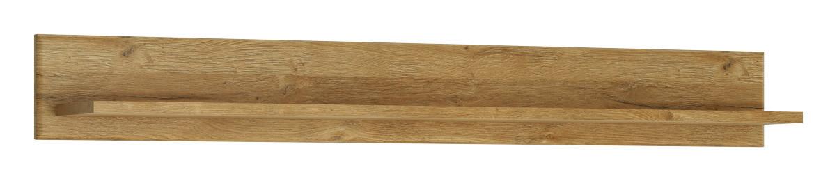 Falipolc Cortina - tölgyfa színű, Modern, faalapú anyag (157/19,6/21,9cm)