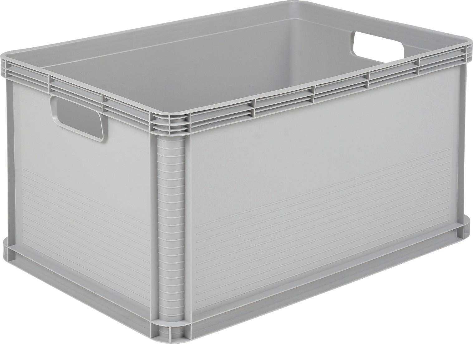 Euroboxen Robert Hellgrau 60x40x32 cm 64 L - Hellgrau, KONVENTIONELL, Kunststoff (60/40/32cm)