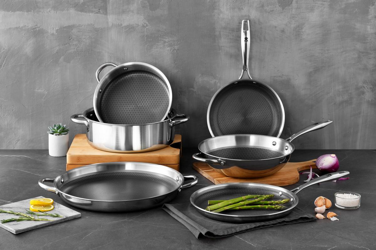 Wok Hi-Tech 3 Ø 53 cm Edelstahl Antihaftbeschichtet - Edelstahlfarben/Schwarz, Basics, Metall (53/29,5/9cm) - Masterpro