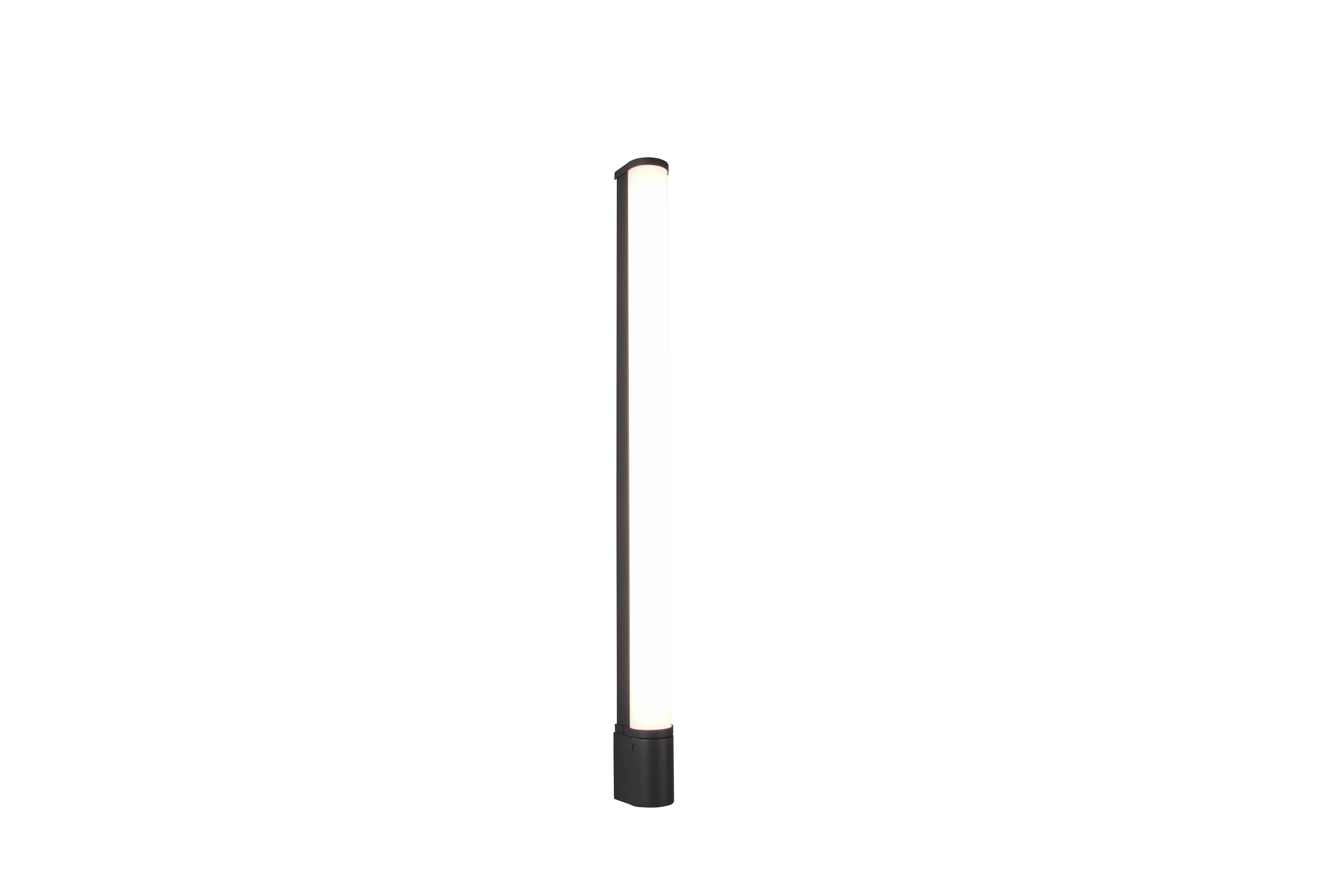 Bad-Wandleuchte Ip44 1-Flammig mit Schalter inkl. Steckdose - Schwarz, Basics, Kunststoff/Metall (79/5,5/7cm) - Trio Leuchten