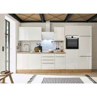 Küchenzeile Mit Geräten B: 340 Cm Weiß - Weiß Hochglanz/Weiß, LIFESTYLE, Holzwerkstoff (340cm) - Respekta