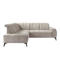 Ecksofa mit USB Anschluss Sano, Beige, S: 200x261 cm - Beige/Schwarz, MODERN, Textil (200/261cm) - Livetastic