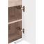 Vitrin Toronto - tölgy színű/fehér, modern, faanyagok (57,9/196/42,2cm) - OMBRA