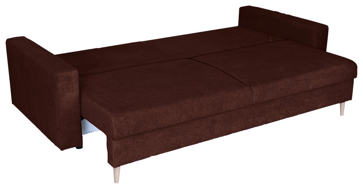 Schlafsofa Mit Bettkasten Torenta Rot B: 200 Cm - Rot/Schwarz, Design, Textil (220/96/98cm) - MID.YOU