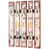 Wandgarderobe Vintage Big Home - Multicolor, MODERN, Holzwerkstoff/Metall (70/100/10cm)