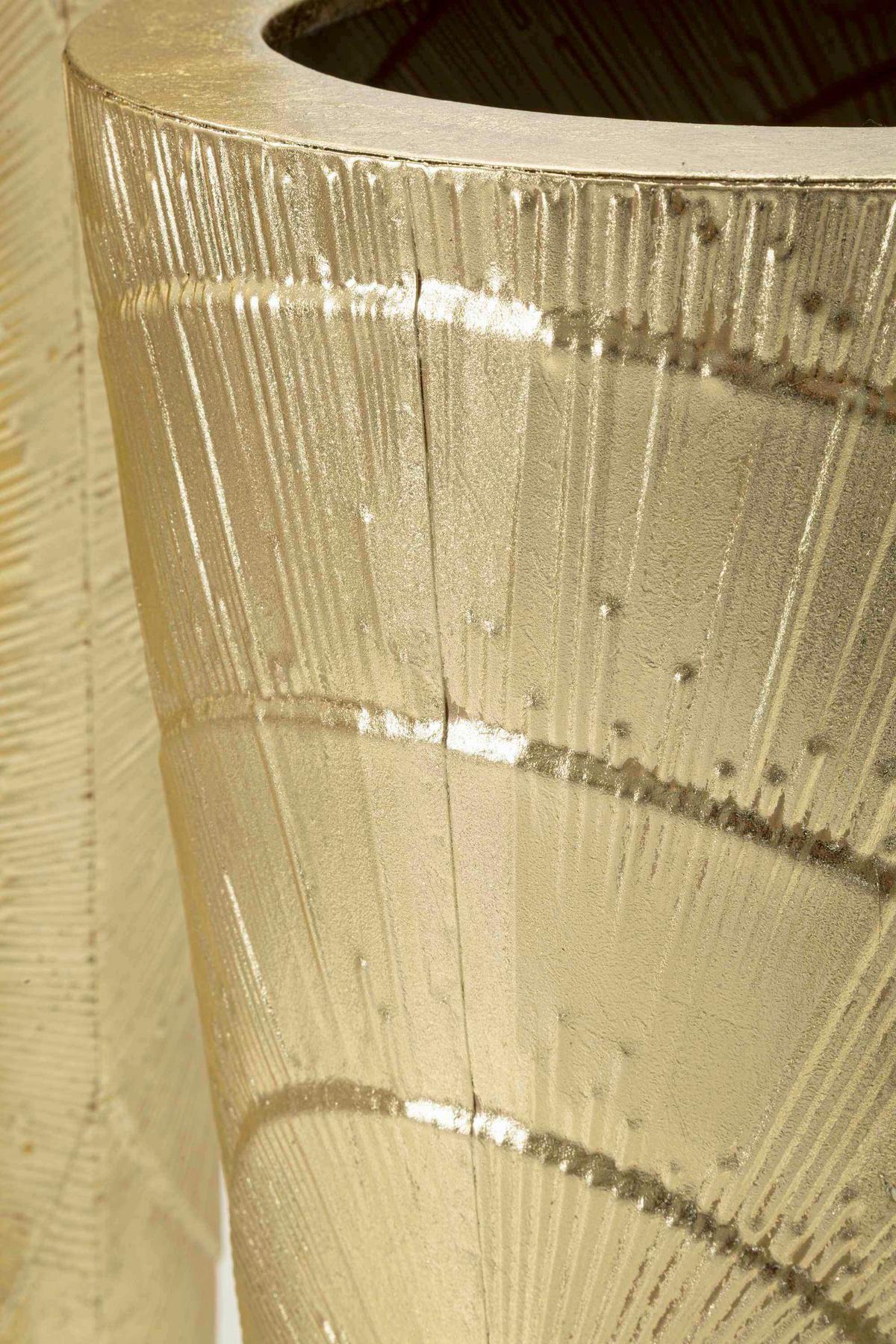 Vase Goldely Set 3 Goldfarben B: 50,8 cm - Goldfarben, Basics, Metall (50.8/114.9/50.8cm)