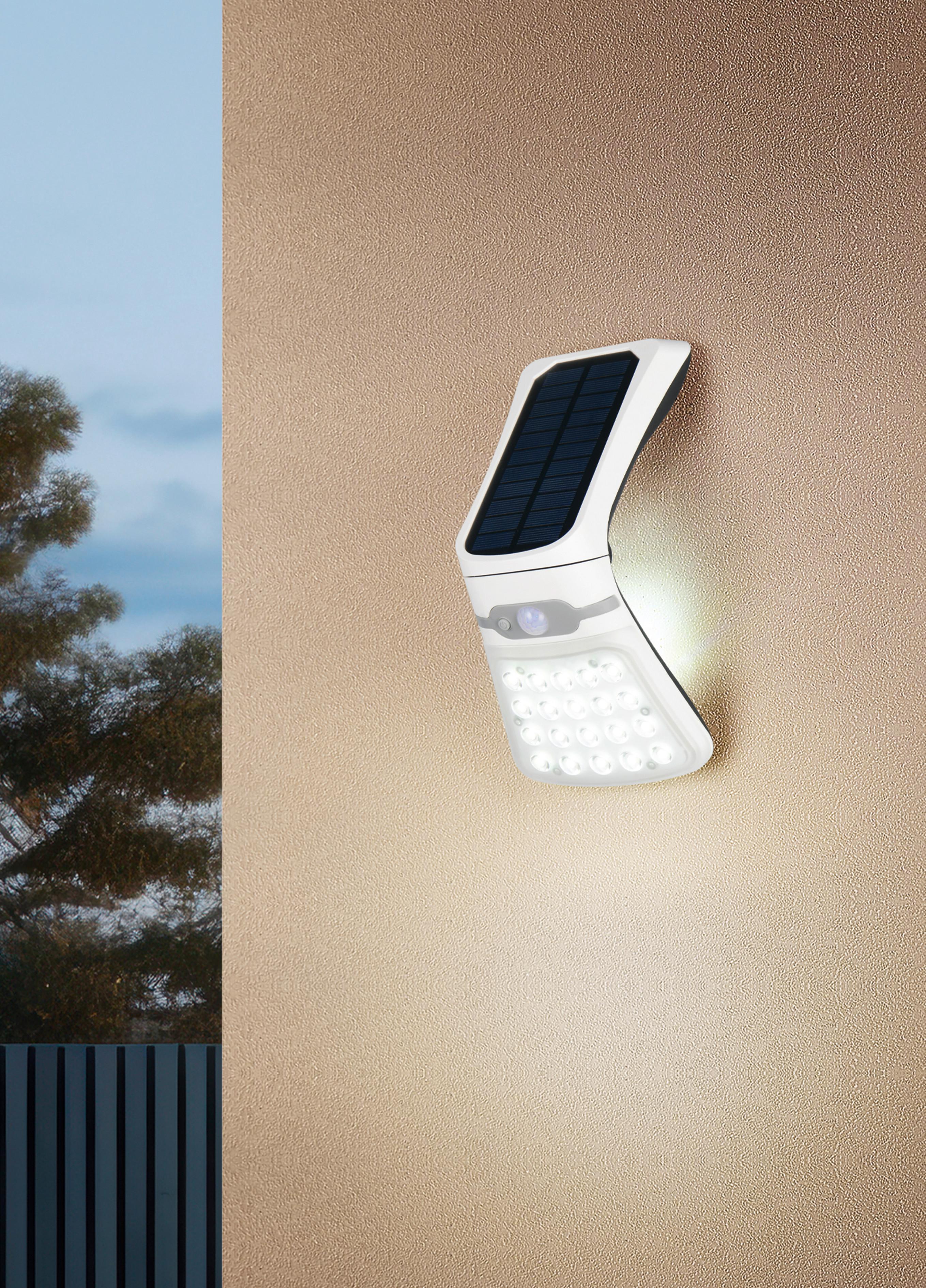 Außenwandleuchte Diadema Schwarz Weiß B: 22 Cm - Schwarz/Weiß, KONVENTIONELL, Kunststoff (11,5/22/11cm)