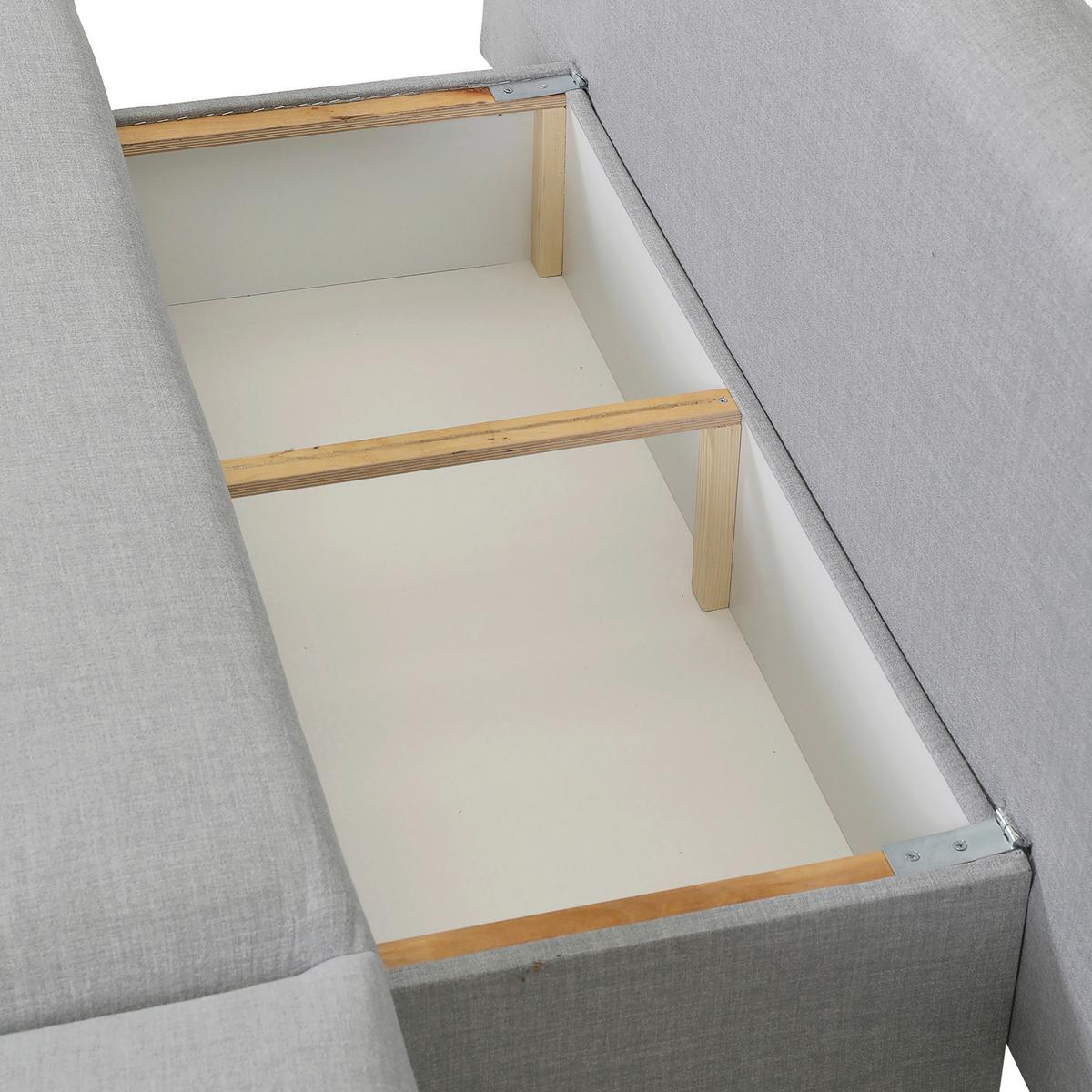 Schlafsofa Sorini, Hellgrau B: 194 Cm - Chromfarben/Hellgrau, Design, Textil (194/73/91cm) - MID.YOU