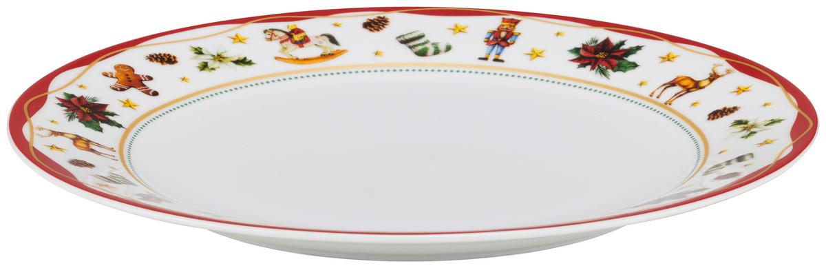 SPEISETELLER Stella - Rot/Weiß, Basics, Keramik (26,8/2,5cm) - James Wood