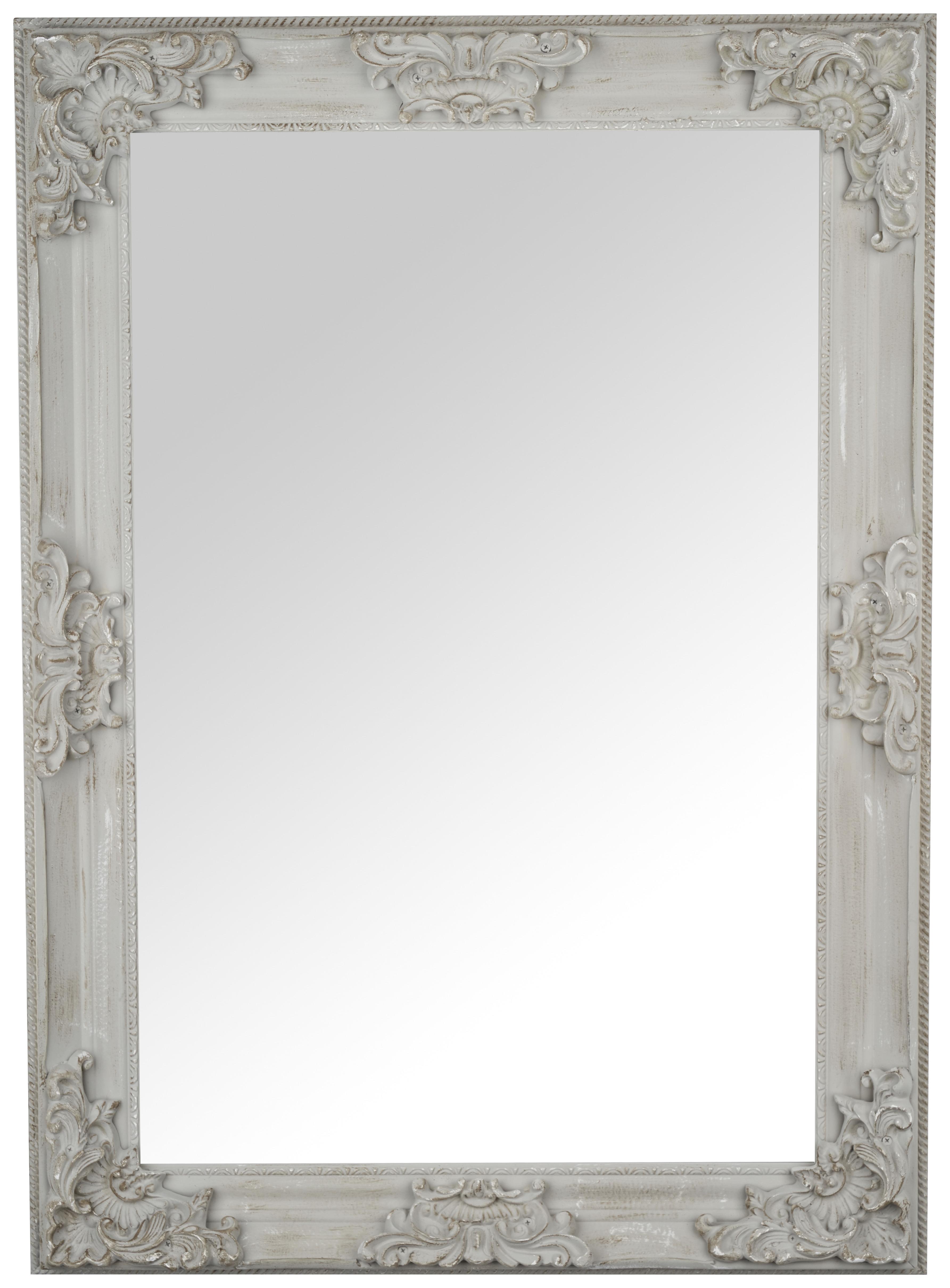 Wandspiegel Beauty Rechteckig 108x78 cm Rahmen Weiß - Weiß, MODERN, Glas/Holzwerkstoff (108/78/5,5cm)