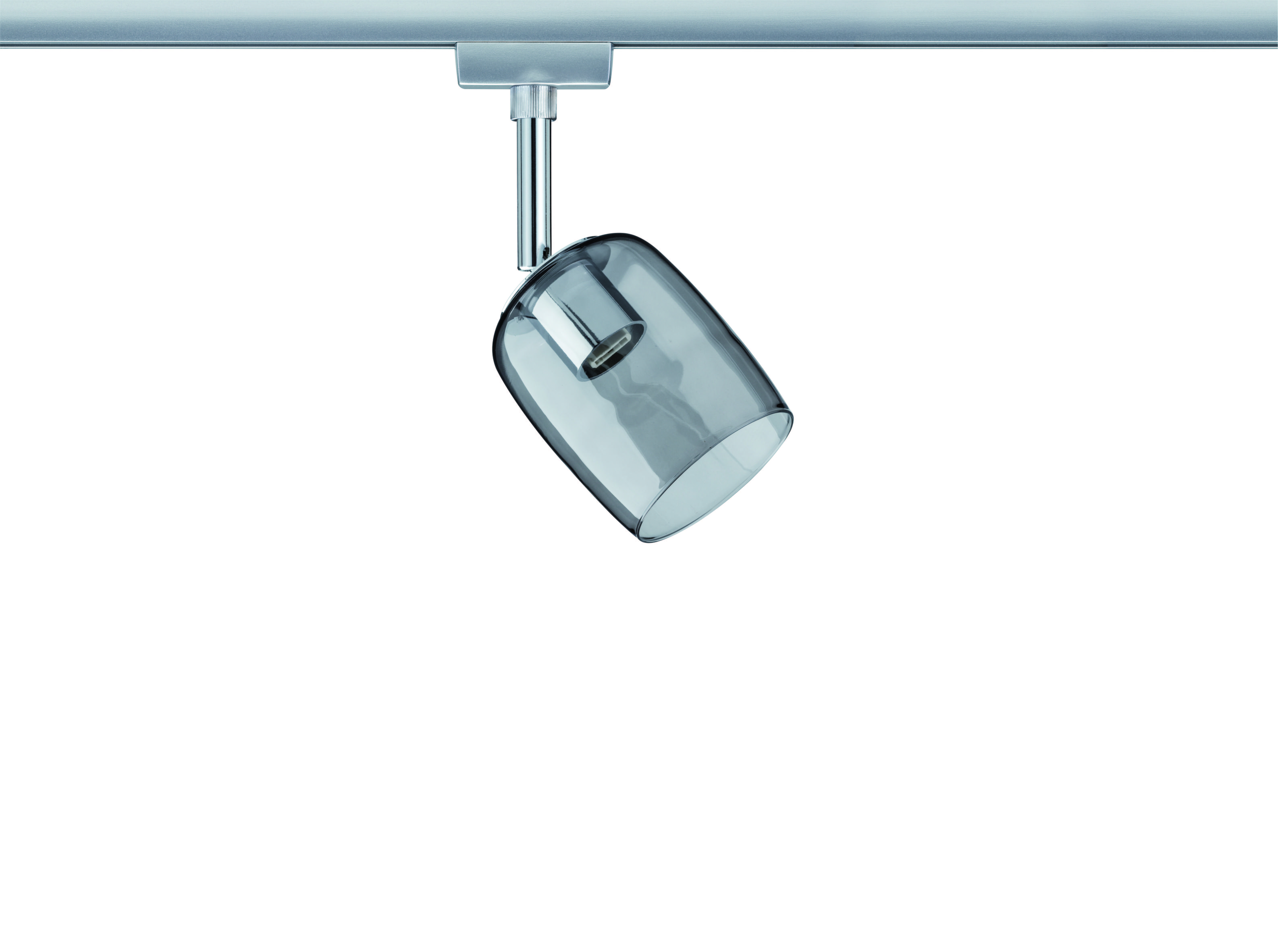 Strahler aus Metall und Rauchglas