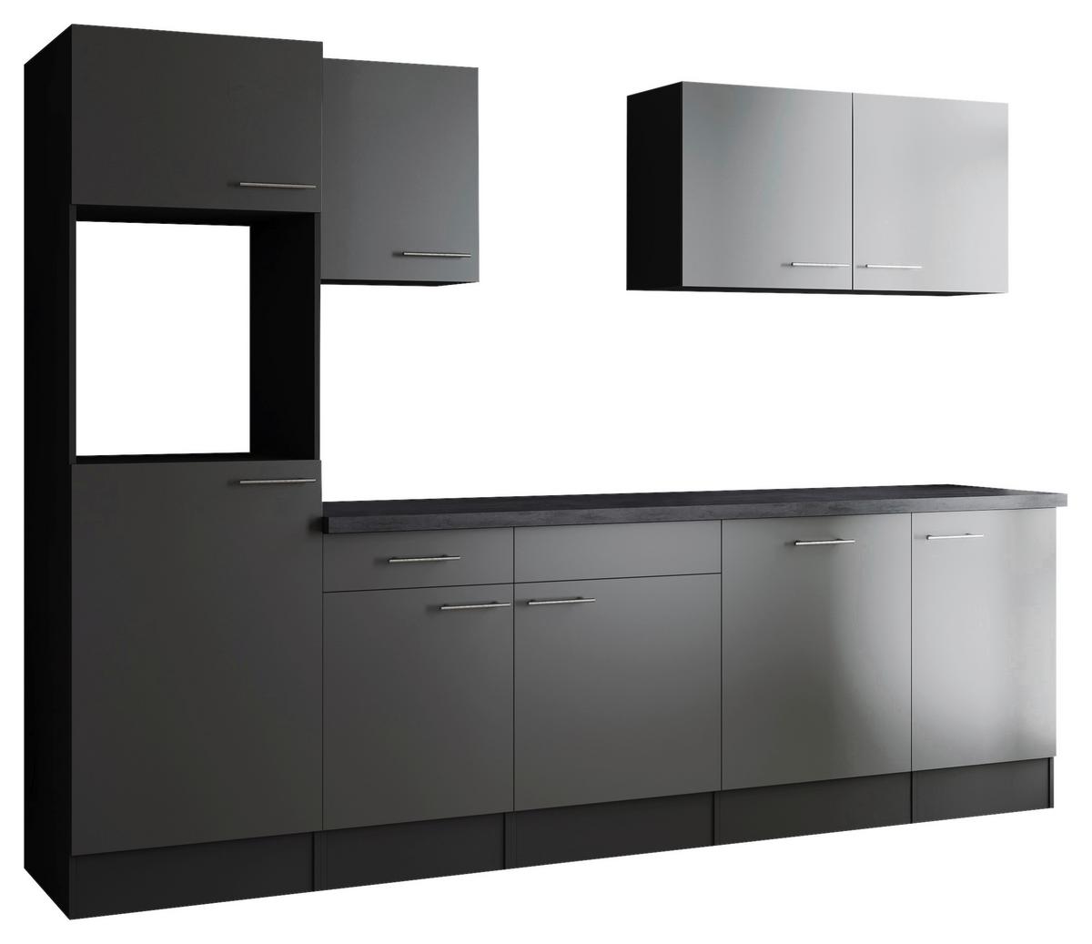 Küchenleerblock Oliver Grau B: 280 Cm - Grau, Design, Holzwerkstoff (280cm) - Respekta