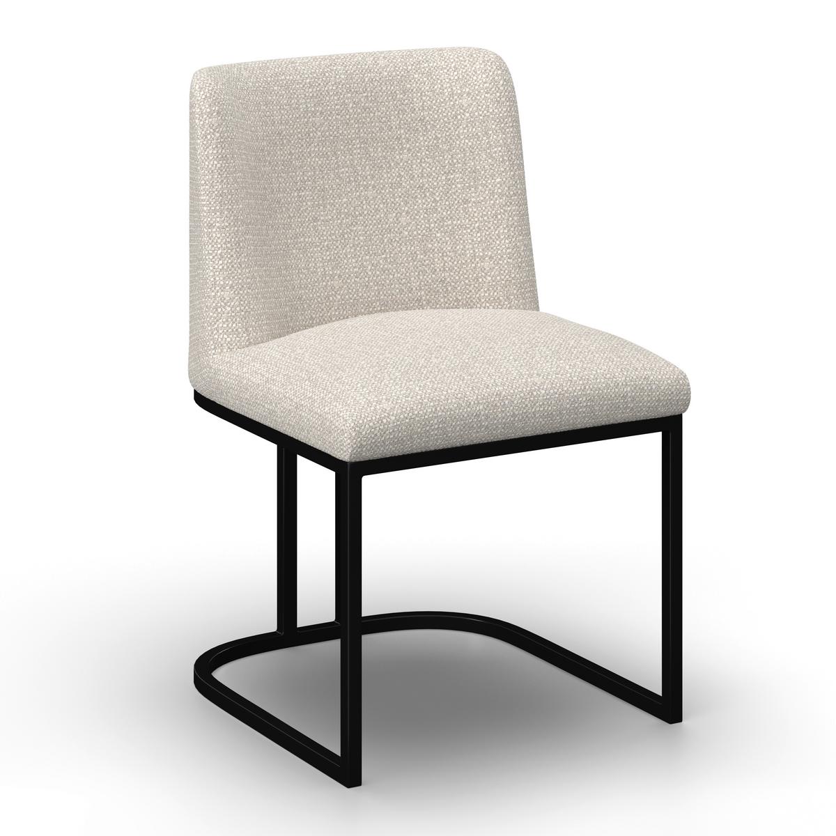 ŽIDLE LIARA - černá/světle šedá, Moderní, kov/dřevo (52/81,5/57cm) - Bessagi Home